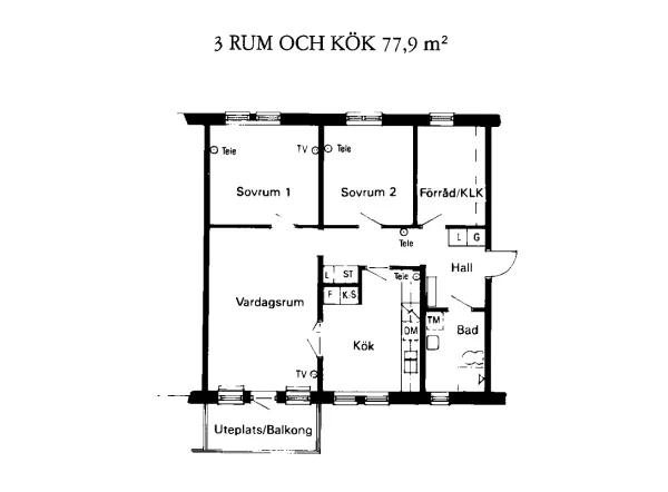 1 rums lägenhet i Storvreta