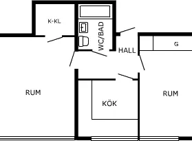 2 rums lägenhet i Lund