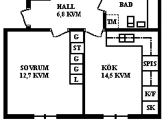 3 rums lägenhet i Holmsund