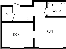 2 rums lägenhet i Lund