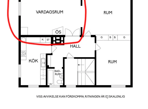 1 rums lägenhet i Lund