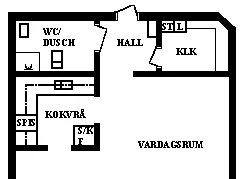 1 rums lägenhet i Holmsund