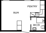 1 rums lägenhet i Lund