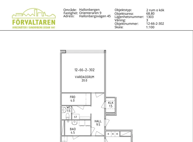 2 rums lägenhet i Sundbyberg