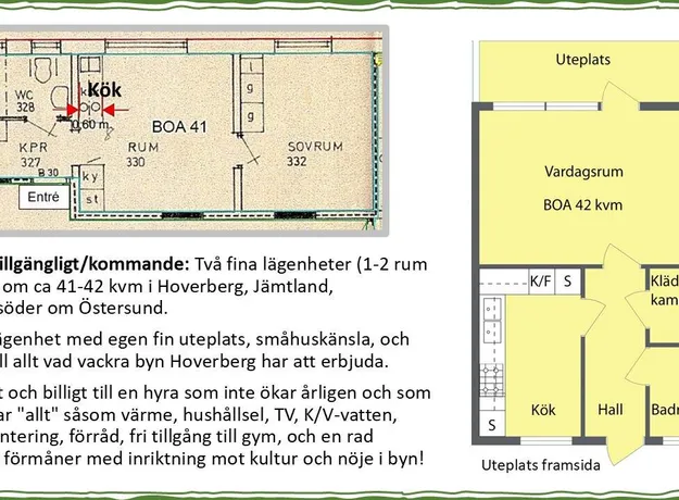 1 rums lägenhet i Svenstavik