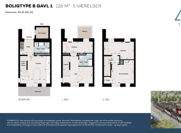 5 værelses hus på 126 m