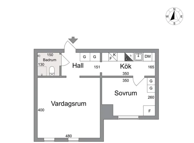 2 rums lägenhet i Lidingö