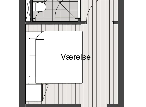 2 værelses lejlighed på 35 m