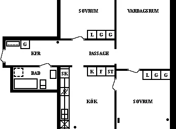 3 rums lägenhet i Umeå