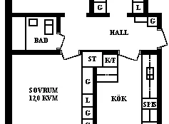 3 rums lägenhet i Umeå