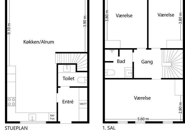 4 værelses hus på 118 m