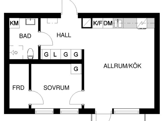 2 rums lägenhet i Norrköping