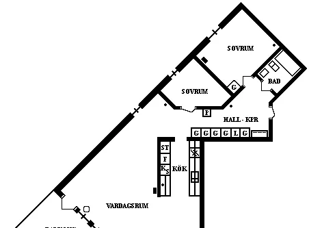 3 rums lägenhet i Umeå