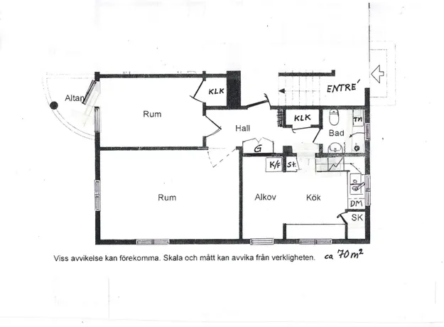 2 rums lägenhet i Karlstad