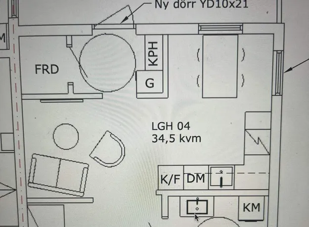 1 rums lägenhet i Enköping