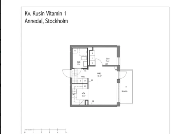 2 rums lägenhet i Bromma