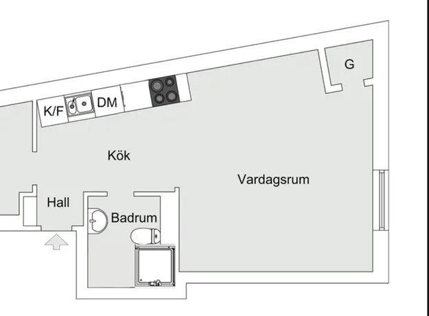 2 rums lägenhet i Stockholm