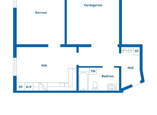 2 rums lägenhet i Eskilstuna