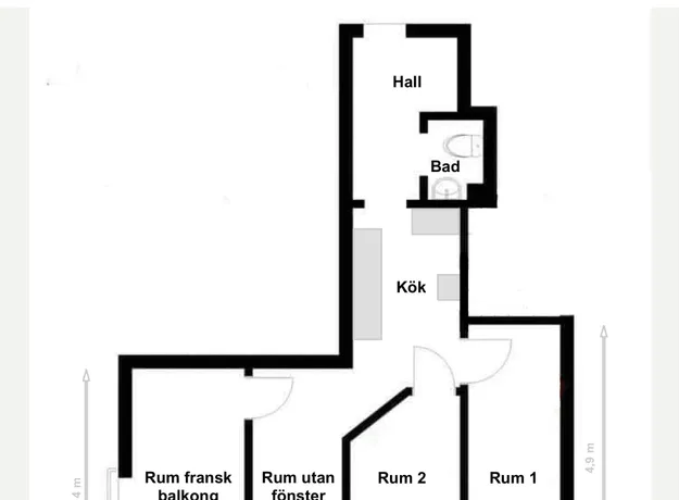 3 rums lägenhet i Farsta