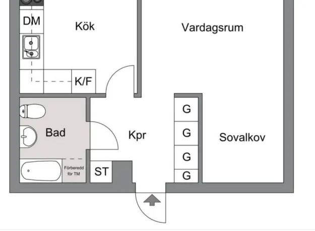 1 rums lägenhet i Saltsjö-boo