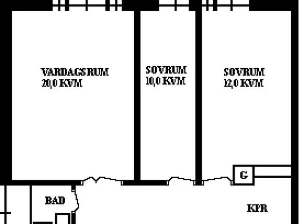 3 rums lägenhet i Umeå