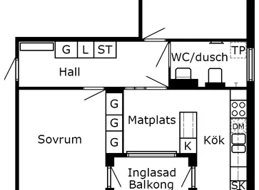 2 rums lägenhet i Märsta