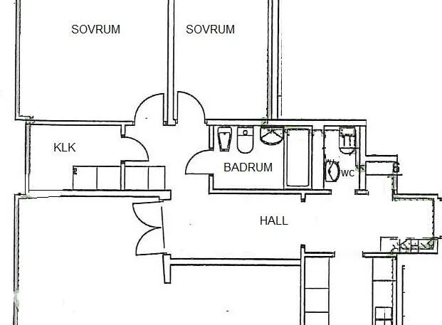 3 rums lägenhet i Karlstad