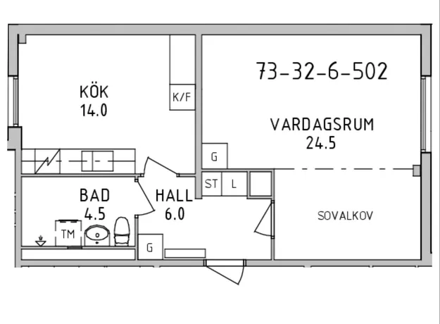 1 rums lägenhet i Sundbyberg