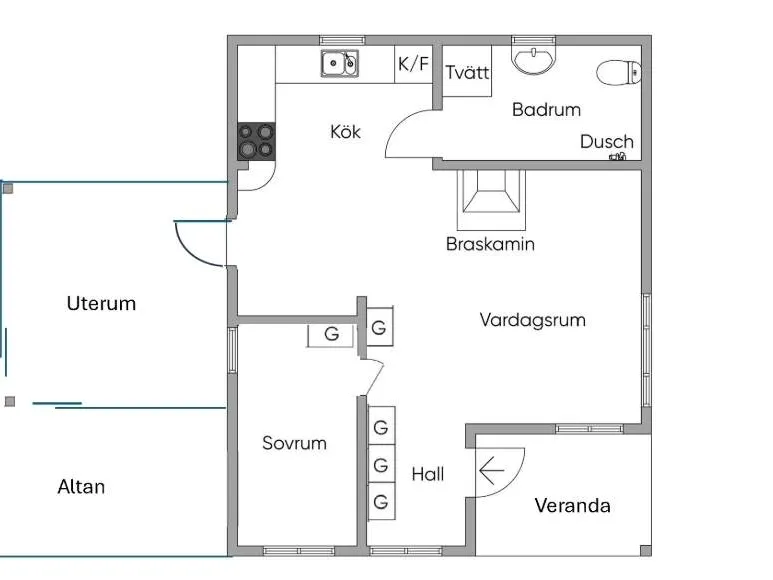 Enkärrsvägen, Ingarö - 2 rums hus / radhus i Ingarö