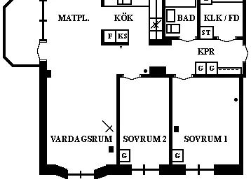 3 rums lägenhet i Umeå